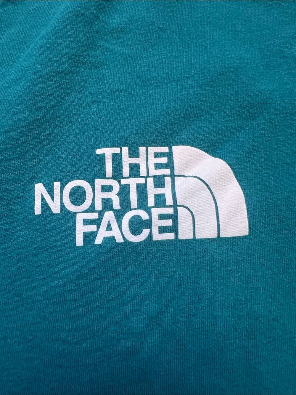 The North Face Mens Teal Blue Logo Graphic Tee C-Neck Never Stop Exploring 2XL